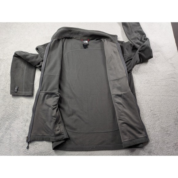 The North Face Mens Polartec Classic Full Zip Fleece Jacket Gray Orange Size M - Picture 8 of 11